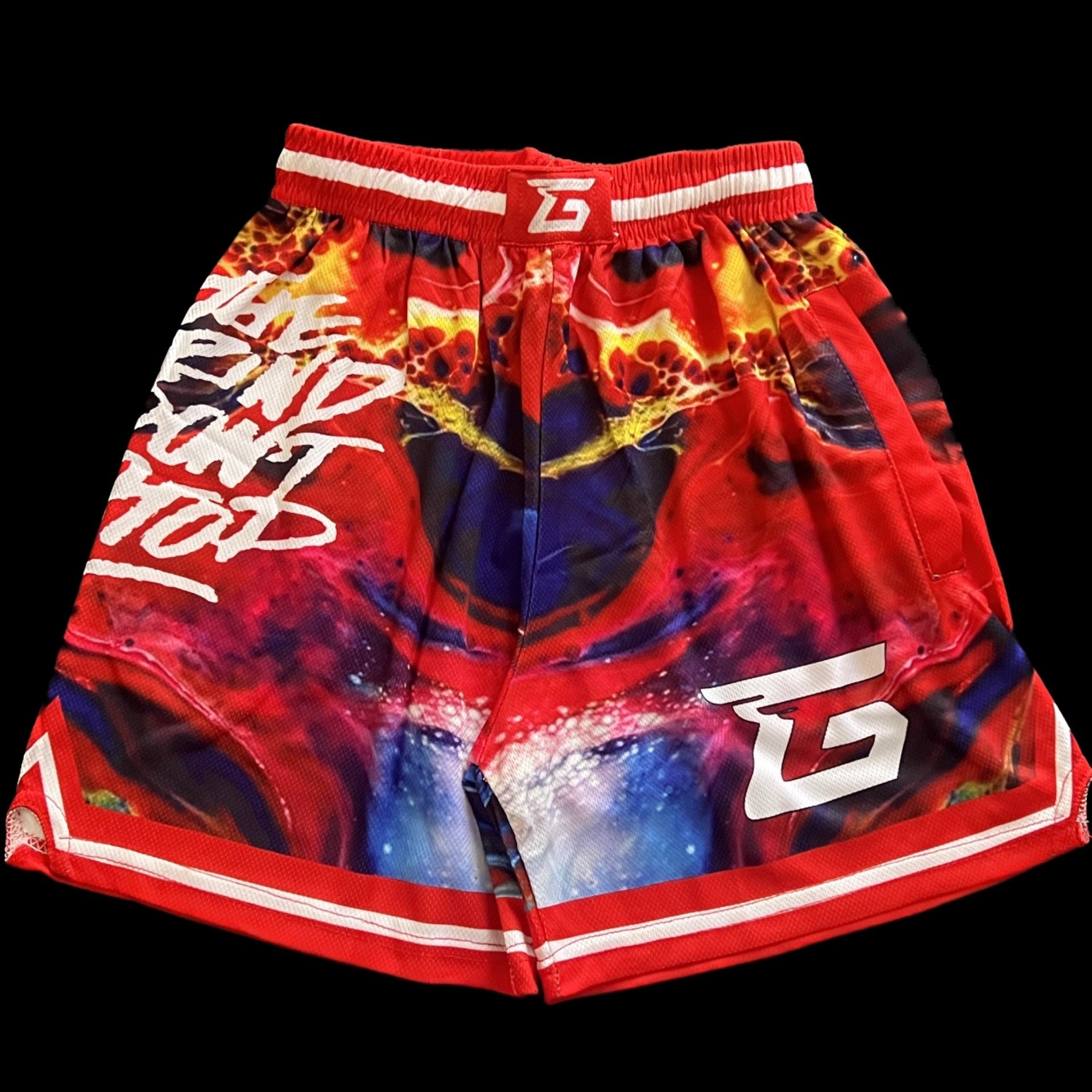 Grizzshopping Canadian Maple Leaf Red and Black Print Men's Shorts